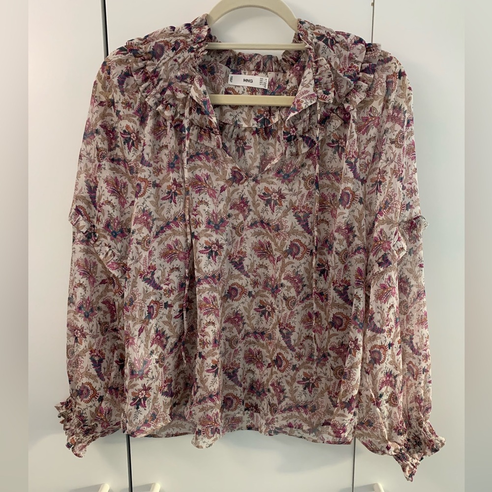 Mango Floral Blouse
